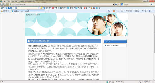 금융위원회가 정부3.0 홍보 배너로 연결해주고 있는 일본사이트 모습.  금융위원회 제공